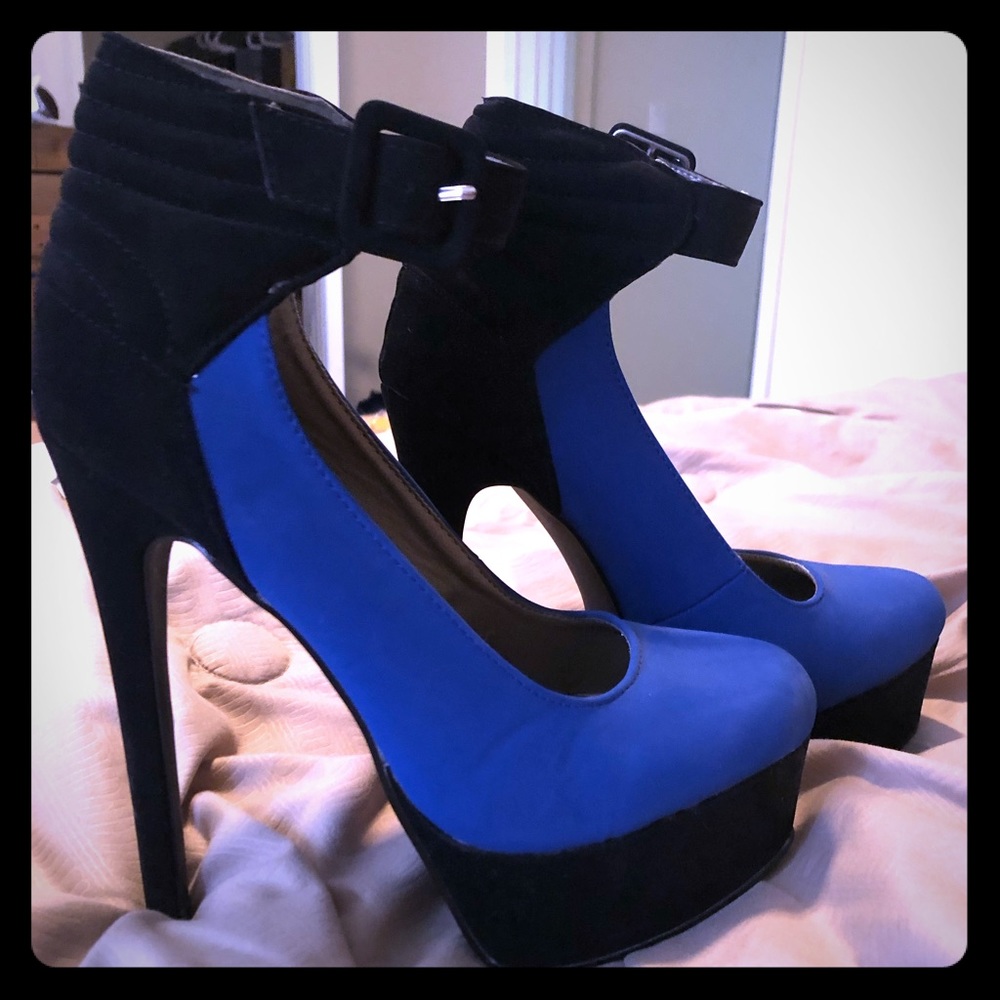 Charlotte Russe Colorblock Platform Heels